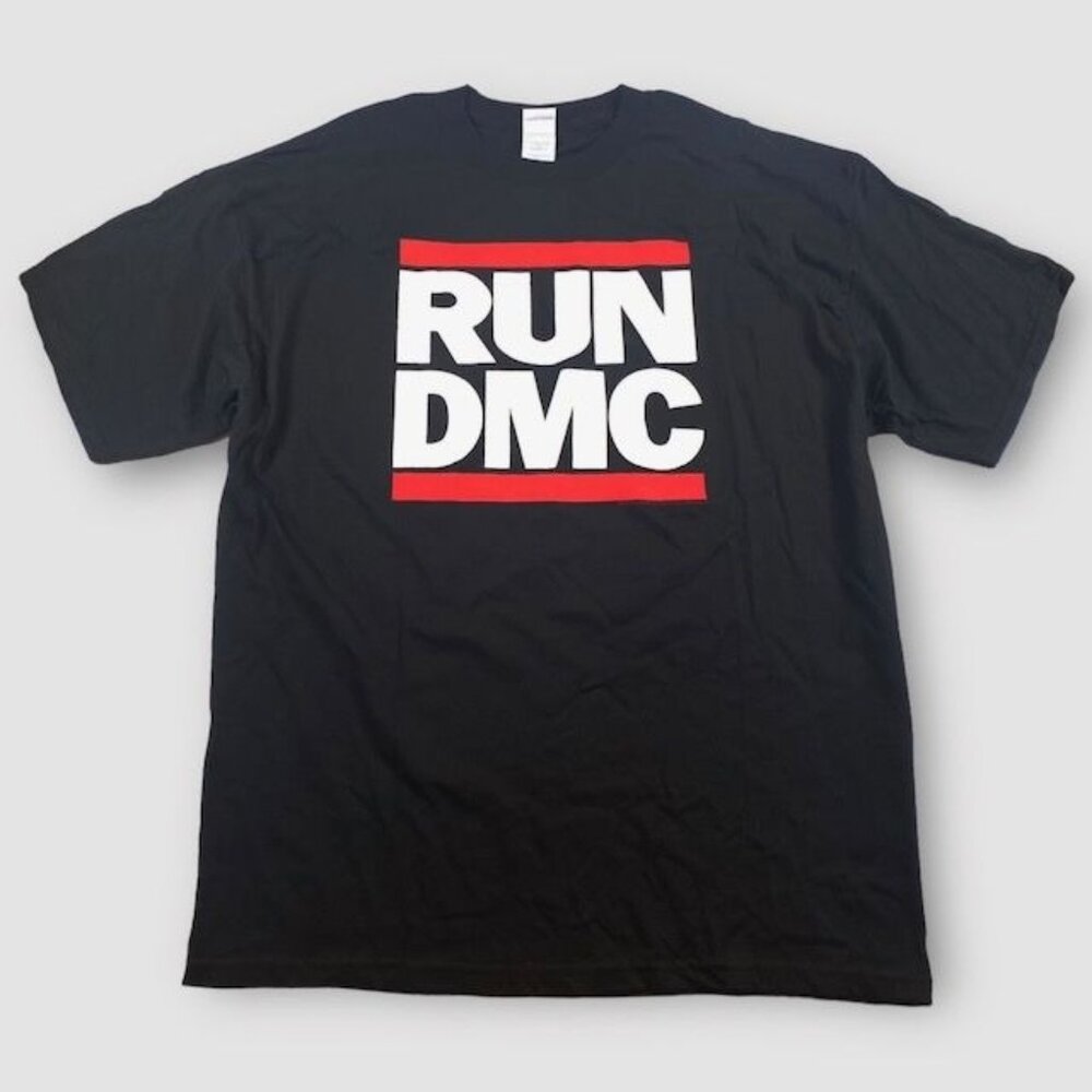 NWOT Run DMC Logo Rock Band Tee Shirt Black Size Large - Picture 2 of 8